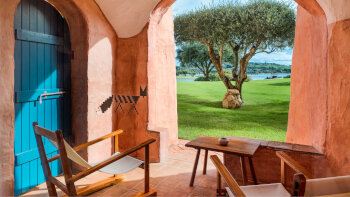 Heritage Premium, Guest room, 1 King, Sea, Partial Sea view, Balcony, at Hotel Cala Di Volpe