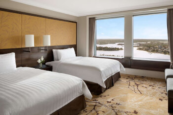 Executive Darling Harbour Room, 2 Double Beds, at Shangri-La Hotel Sydney