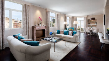 Barberini Penthouse Suite, 2 Bedroom Penthouse Suite, Bedroom 1: 1 King, Bedroom 2: 1 Twins, at Hotel Sina Bernini Bristol