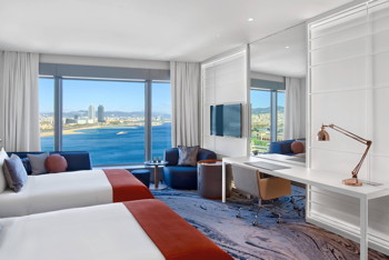 2 Twin/Single Beds, Mediterranean Sea View, Skyline View, Fabulous Sky Guest Room, at W Barcelona