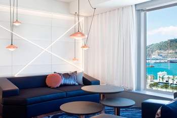 1 King Bed, Limited View, Studio Suite, at W Barcelona