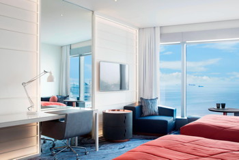 2 Twin/Single Beds, Marina View, Wonderful Guest Room, at W Barcelona